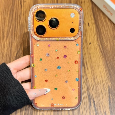 【お取り寄せ商品】iPhoneケース スマホケース iPhone17 iPhone16 iPhone15 花柄 ラメ カラフル 韓国っぽ M7169