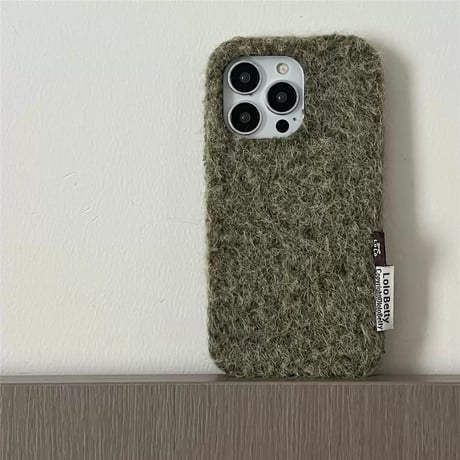 【お取り寄せ商品】iPhoneケース スマホケース iPhone17 iPhone16 iPhone15 大人可愛い もこもこ シンプル 秋冬 M7126