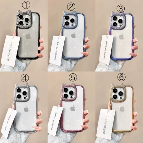 【お取り寄せ商品】iPhoneケース スマホケース iPhone15 iPhone14 猫耳 カメラ フレーム L8921
