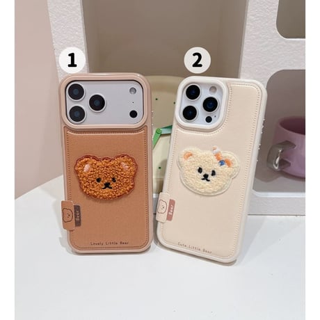 【お取り寄せ商品】iPhoneケース スマホケース iPhone17 iPhone16 iPhone15 くま ボア 可愛い もこもこ M7107