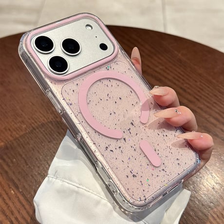 【お取り寄せ商品】iPhoneケース スマホケース iPhone17 iPhone16 iPhone15 シンプル ラメ magsafe シンプル M7102