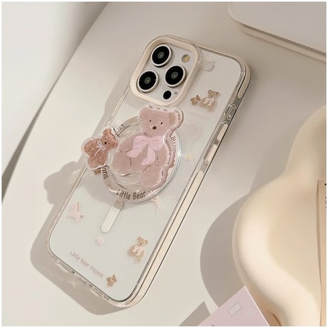 【お取り寄せ商品】iPhoneケース スマホケース iPhone15 iPhone14 テディーベアー MagSafe L8242