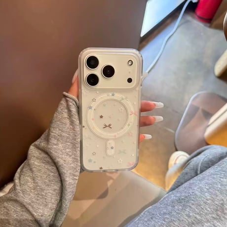 【お取り寄せ商品】iPhoneケース スマホケース iPhone17 iPhone16 iPhone15 iPhone14 可愛い リボン magsafe クリア  L9824