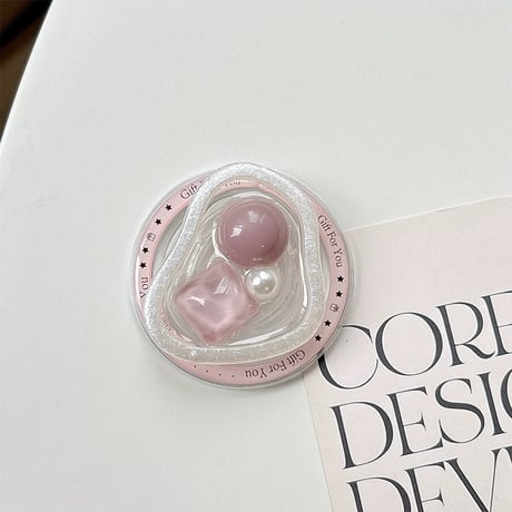 【お取り寄せ商品】グリップ リボン mag safe 大人女子 落下防止 マグセーフグリップ ニュアンス M7052