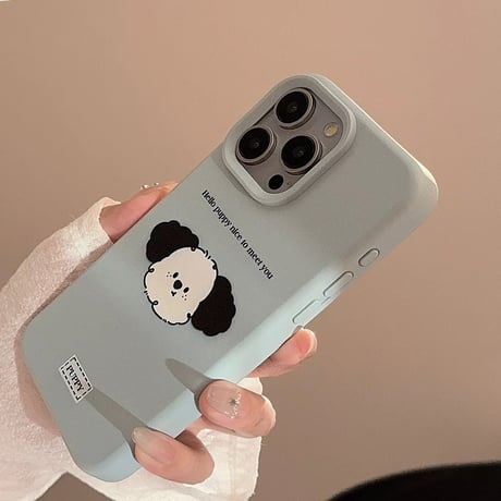 【お取り寄せ商品】iPhoneケース スマホケース iPhone16 iPhone15 iPhone14 かわいい　シンプル 犬 L9143