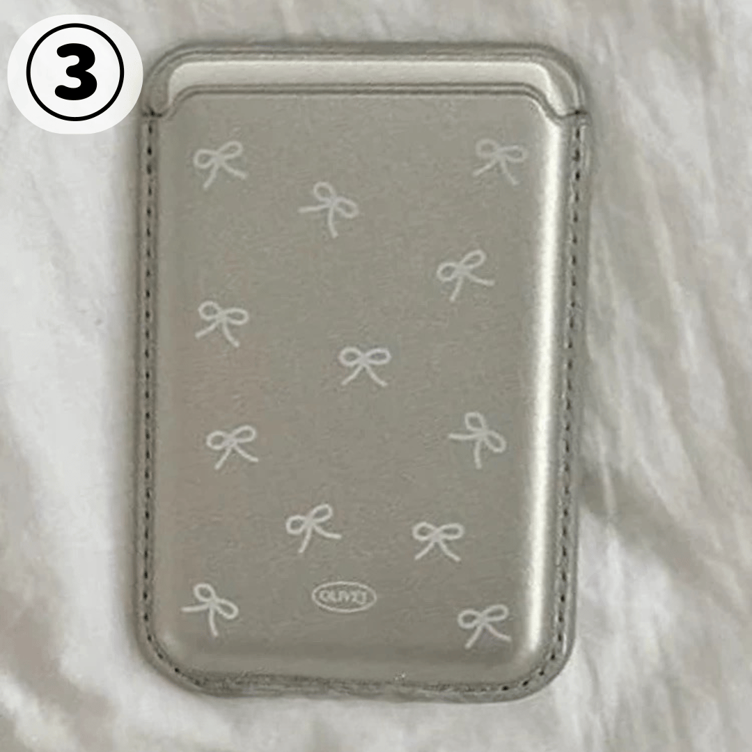 お取り寄せ商品】magsafe カード入れ マグセーフ リボン 可愛い 便利