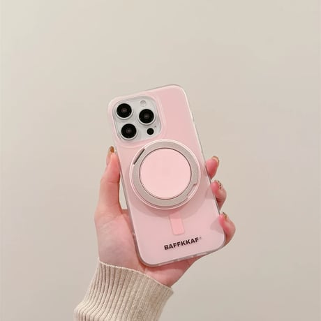 【お取り寄せ商品】iPhoneケース スマホケース iPhone16 iPhone15 シンプル パステル スタンドMagSafe M7015