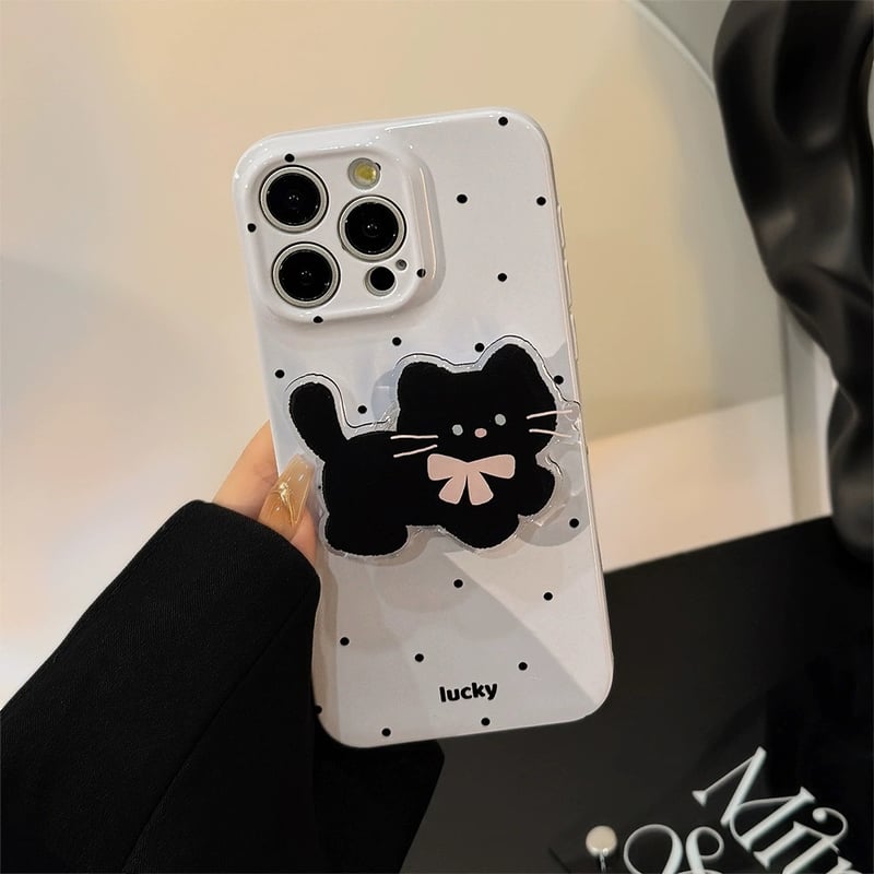 お取り寄せ商品】iPhoneケース スマホケース iPhone15 iPhone14 黒猫ハ