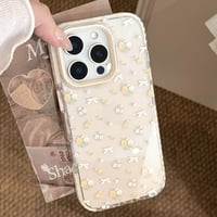 【お取り寄せ商品】iPhoneケース スマホケース iPhone17 iPhone16 iPhone15 リボン 大人可愛い ホワイト 小花柄  M7150
