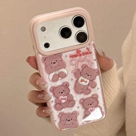 【お取り寄せ商品】iPhoneケース スマホケース iPhone17 iPhone16 iPhone15 iPhone14 韓国 可愛い くま トレンド L9360