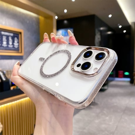 【お取り寄せ商品】iPhoneケース スマホケース iPhone17 iPhone16 iPhone15 iPhone14 メタリック グリッター MagSafe 推し活 シンプル L9847