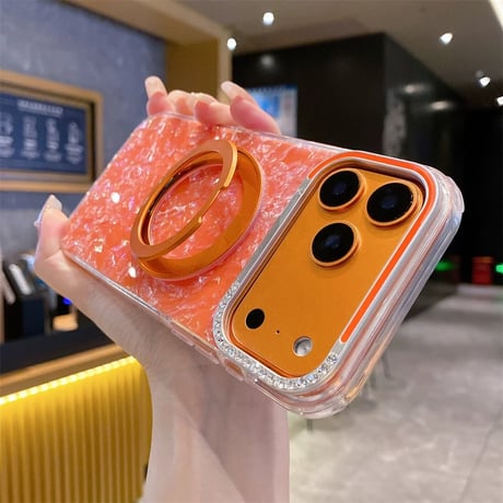 【お取り寄せ商品】iPhoneケース スマホケース iPhone17 iPhone16 iPhone15 iPhone14 magsafe シェル スタンド機能 ストーン M7145