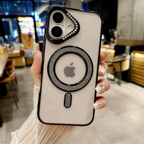 【お取り寄せ商品】iPhoneケース スマホケース iPhone16 iPhone15 シンプル ストーン magsafe キラキラ M7028