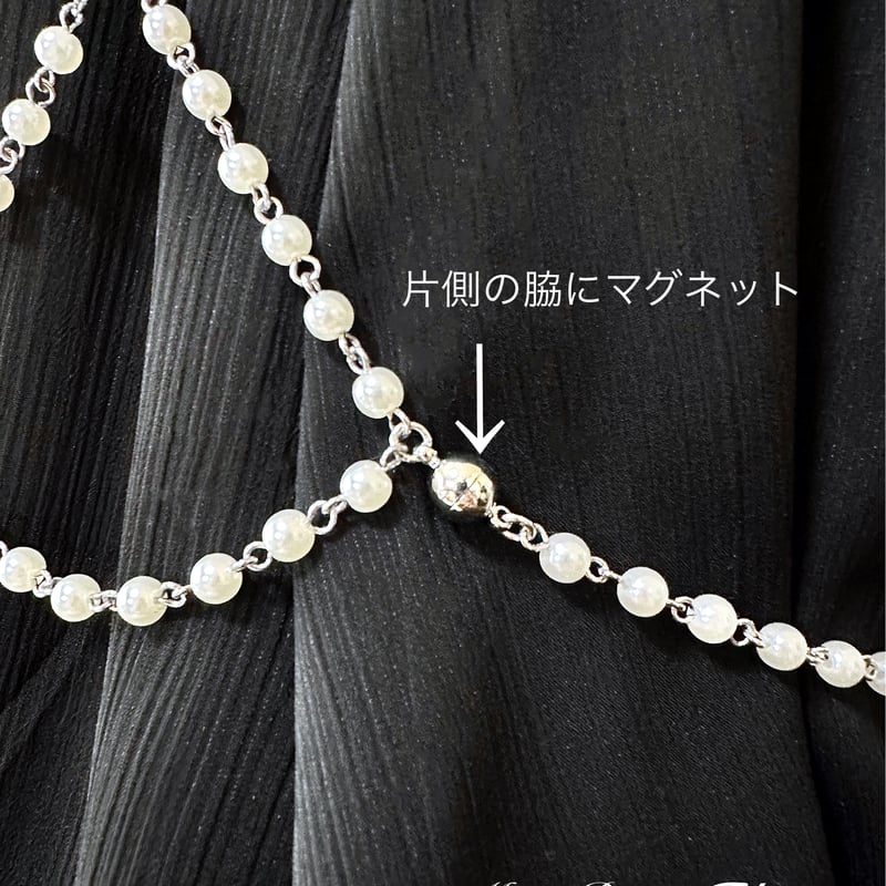 ボディーチェーン パール シルバー | Merci Baton.Tokyo ボディーチェーン パール シルバー | Merci Baton.Tokyo