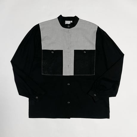 "Black & Gray" Stand Collar Shirt