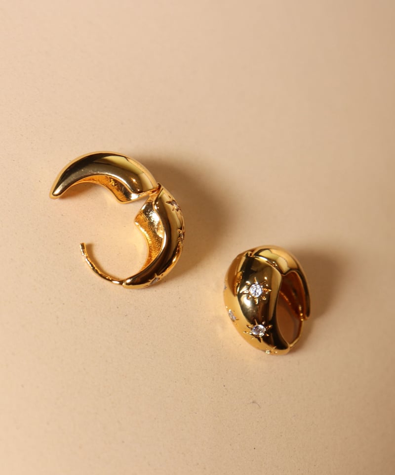 WERKSTATT:MÜNCHEN フープ スタッズハンマードピアス(片耳用) WERKSTATT:MUNCHEN - 【残り一点】Hoop Studs Hammered