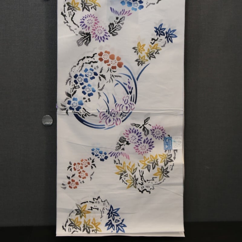 竺仙浴衣 白地コーマ 花丸紋 | きもの やまなか オンラインストア