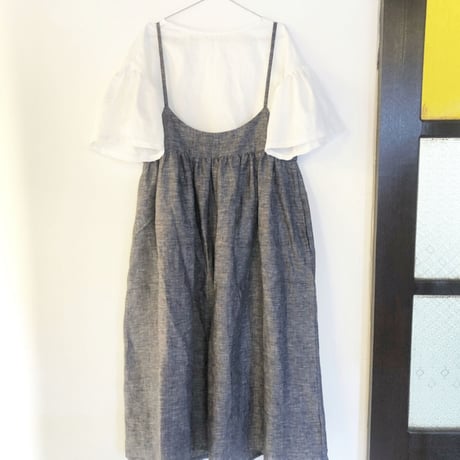 【翌日発送】キャミソールワンピース✳︎リネン[Made to order] Camisole dress ✳︎ linen