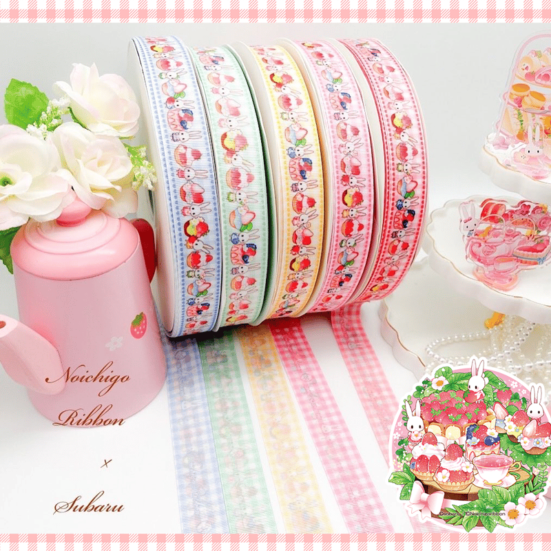 IA25-4 イラストレーター昴さんとのコラボリボン！トマトうさぎとの