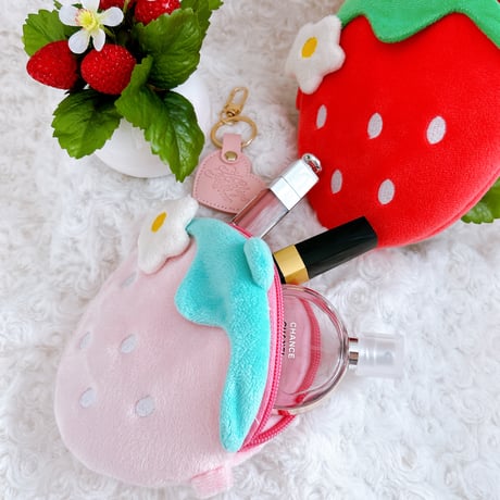 のいちごポシェットピンク