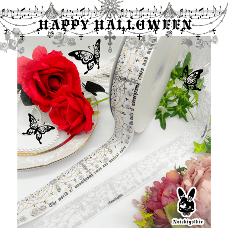 HL-4 HALLOWEENゴシックリボンセット　各4m