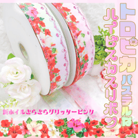 TPH-4　トロピカパステルなハイビスカスリボン　4mセット