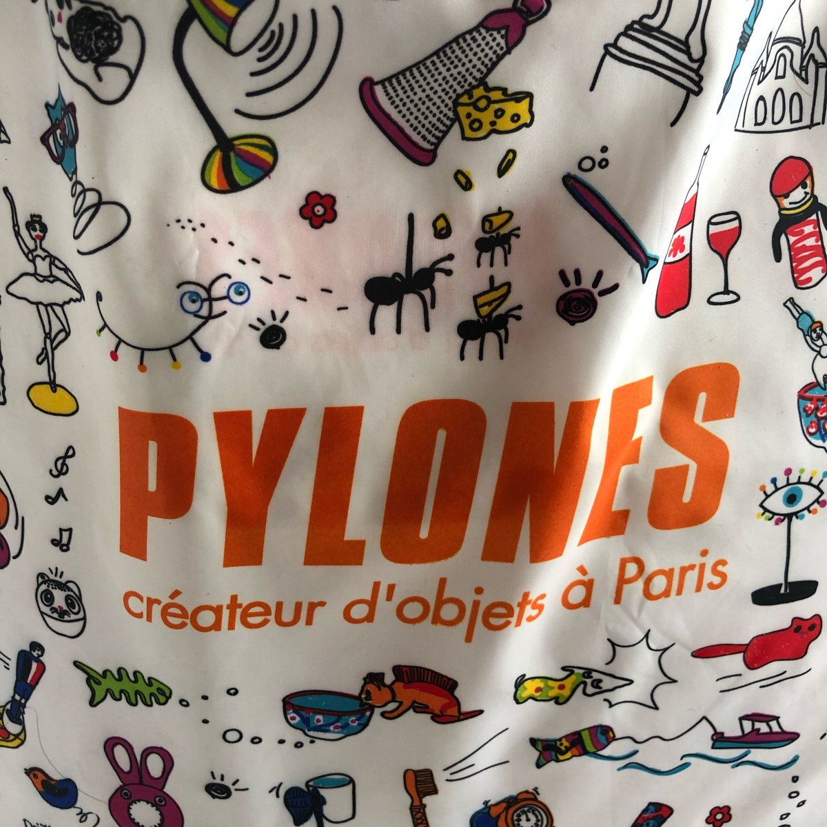 PYLONES ピローヌ 　エコバッグ　ホワイト