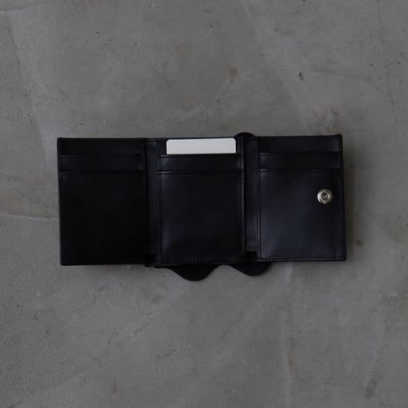 wave trifold wallet / black