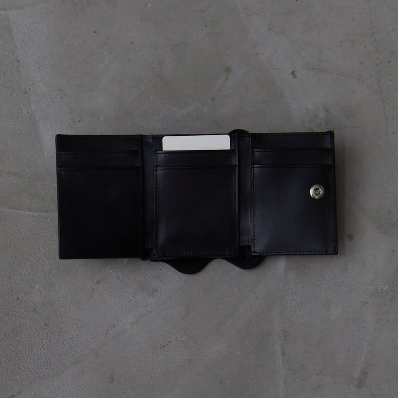 小物 nori enomoto wave mini wallet / black wave mini wallet