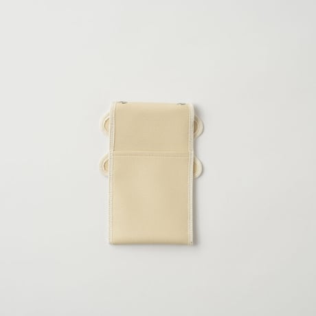 wave leather iphone folder （leather）【 ecru beige 】