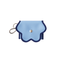 broken wave purse B / aqua blue × bordeaux