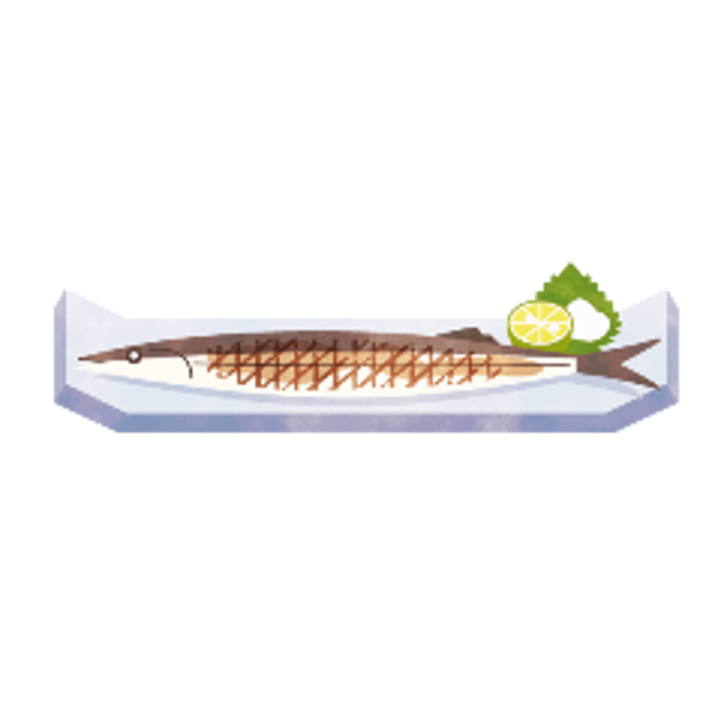 焼き秋刀魚のイラスト | ちぬまる堂 STORE