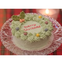 Xmasリースのケーキ