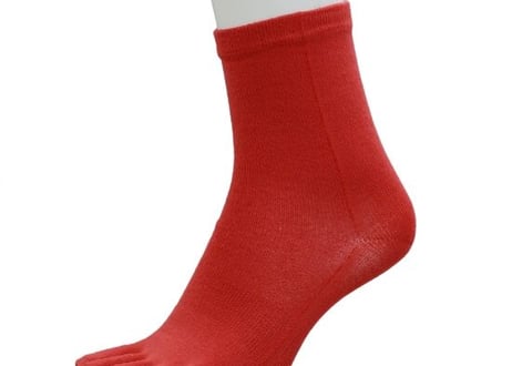 itoixランニングソックス5本指（セミロング）赤色 | Pato's STORE