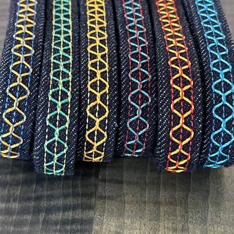 刺繍デニムループ