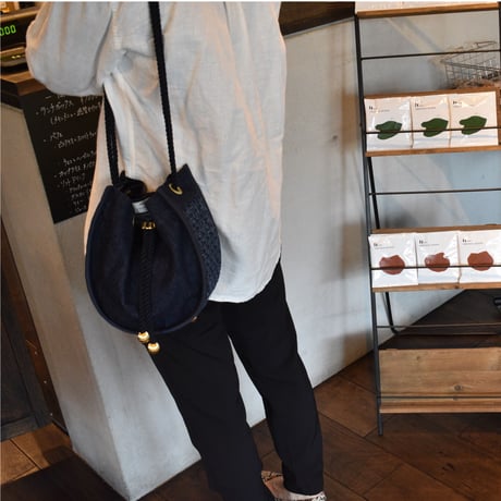 デニムバッグmadoca navy