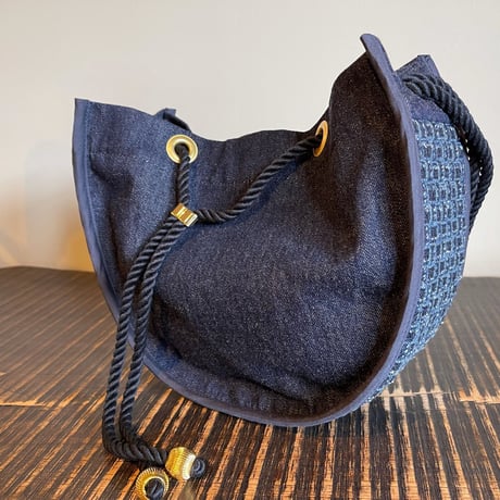 デニムバッグmadoca navy