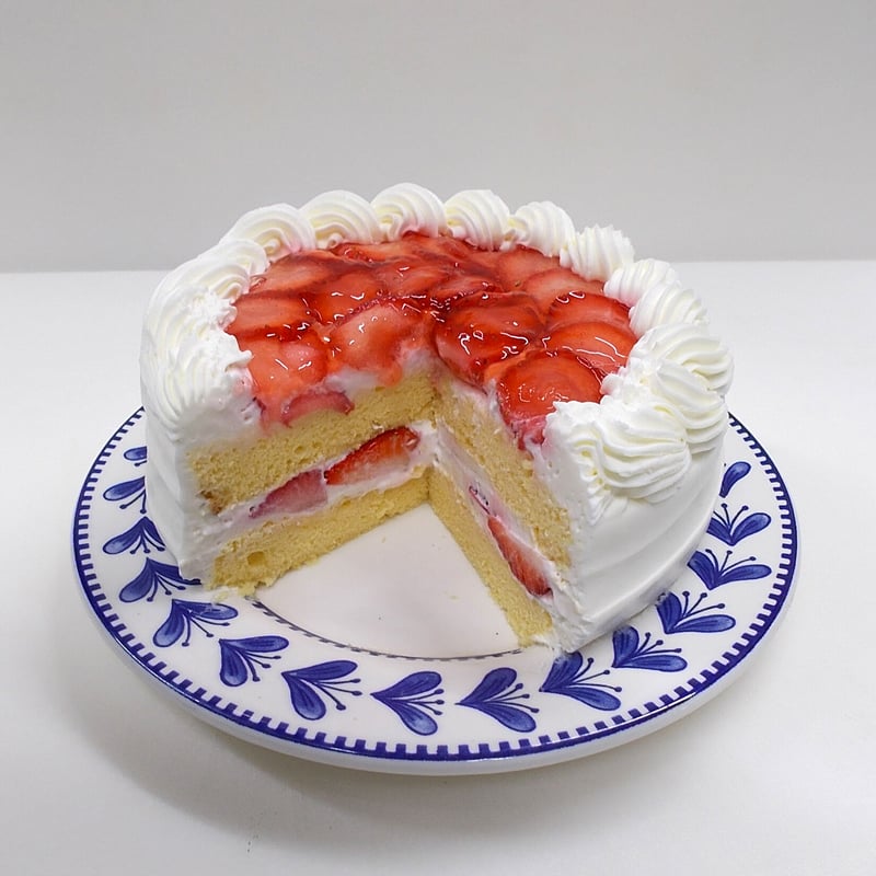 オーダーメイドプリントクッキー飾り・苺のデコレーションケーキ5号 