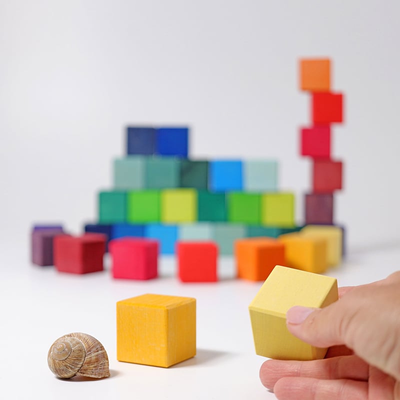 GRIMM'S/グリムス社 にじのキューブ・小・36pcs | Toy-Toy GRIMM'S/グリムス社 にじのキューブ・小・36pcs | Toy-Toy