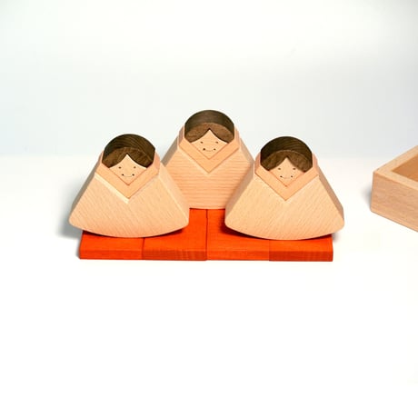 WOODWORKキッコロ　お雛さま・三人官女• 五人囃子　セット　2026年度　ご予約受付中