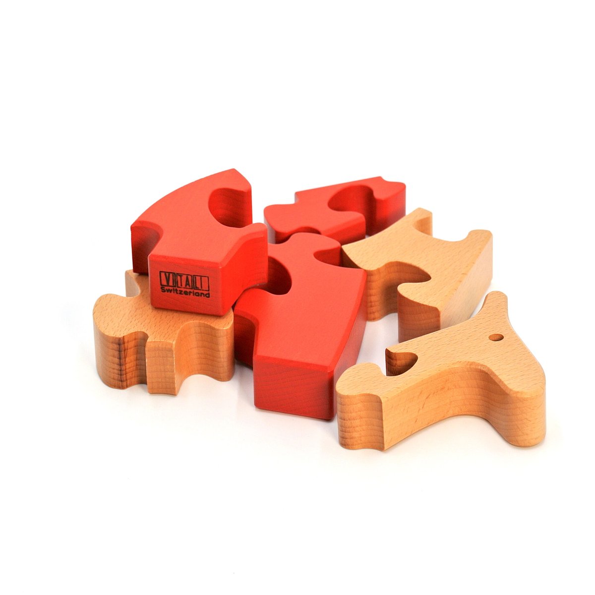 ヴィターリ 動物パズル きりん VITALI 立体パズル 1歳半〜 | 木の