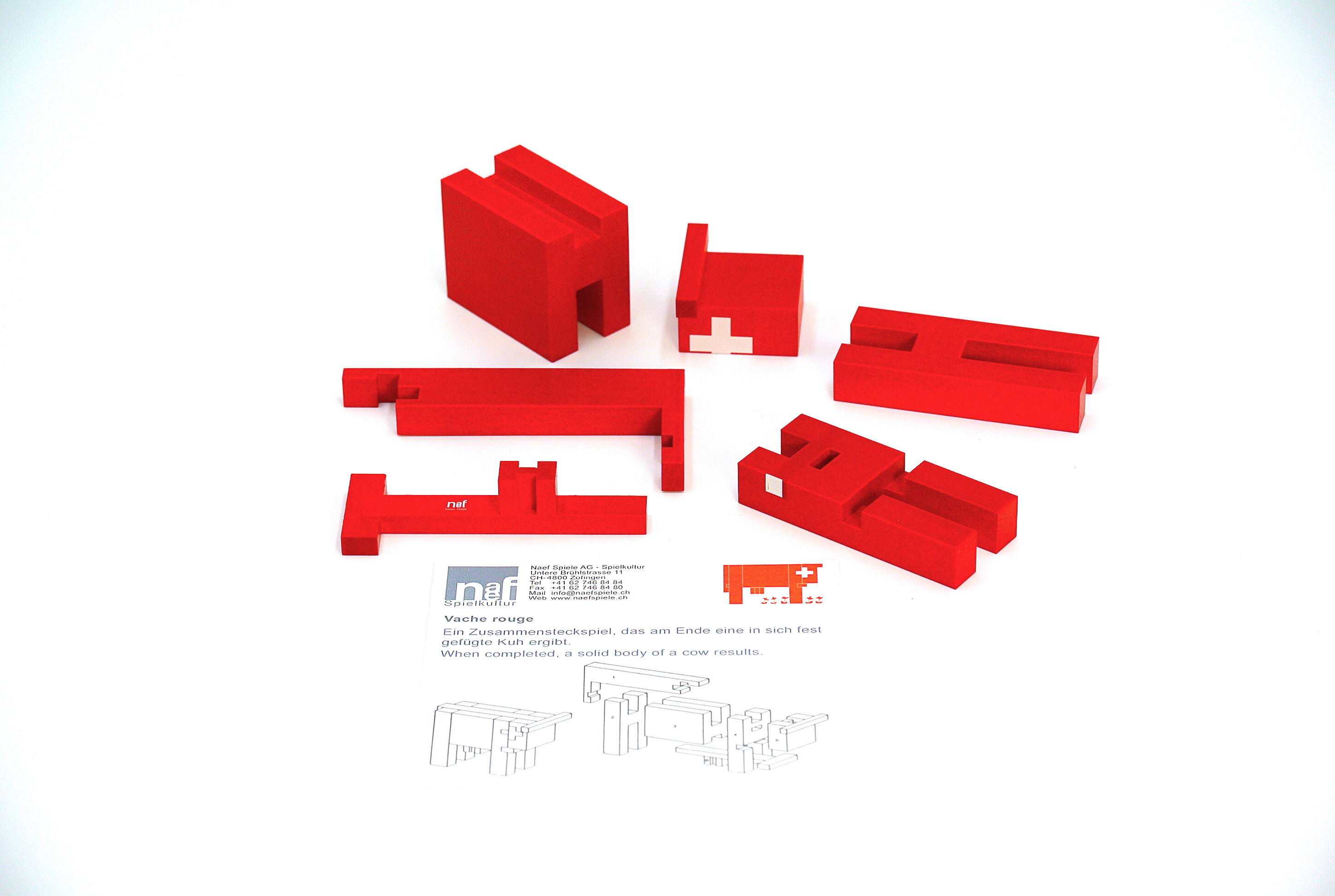 Naef/ネフ社 スイスの赤い牛（小） | Toy-Toy ONLINESHOP