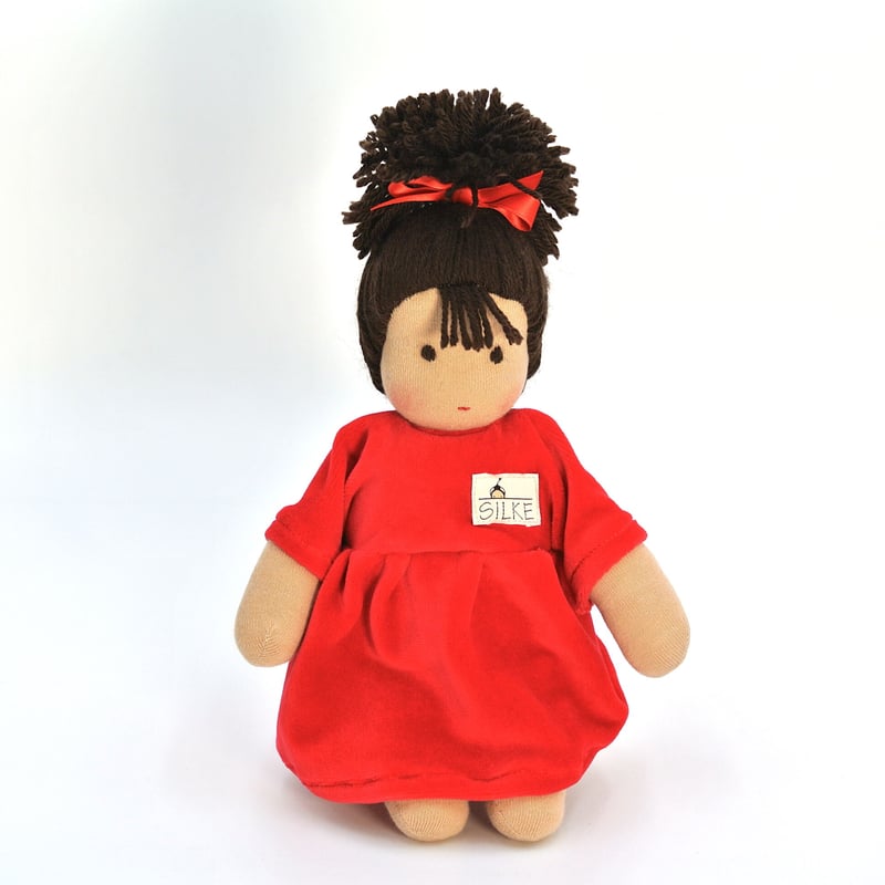 Silke 人形　ロッテちゃん　赤　ケーセン　シュタイナー　ジルケ Silke 人形ロッテちゃん赤ケーセンシュタイナージルケ
