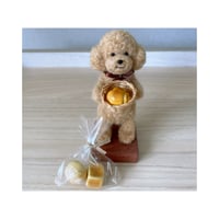 羊毛フェルト トイプードル「買い物かご入りプードルちゃん」 羊毛フェルト トイプードル「買い物かご入りプードルちゃん」