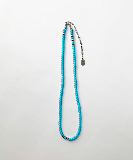 Glass Beads Necklace by OK123! blue
