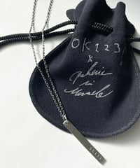 直筆OK123！サイン入り袋付き、Silver Necklace by OK123!