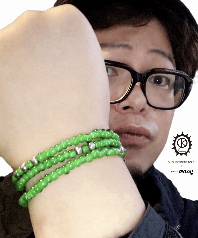 Glass Beads Necklace by OK123! green | SHOP OK123