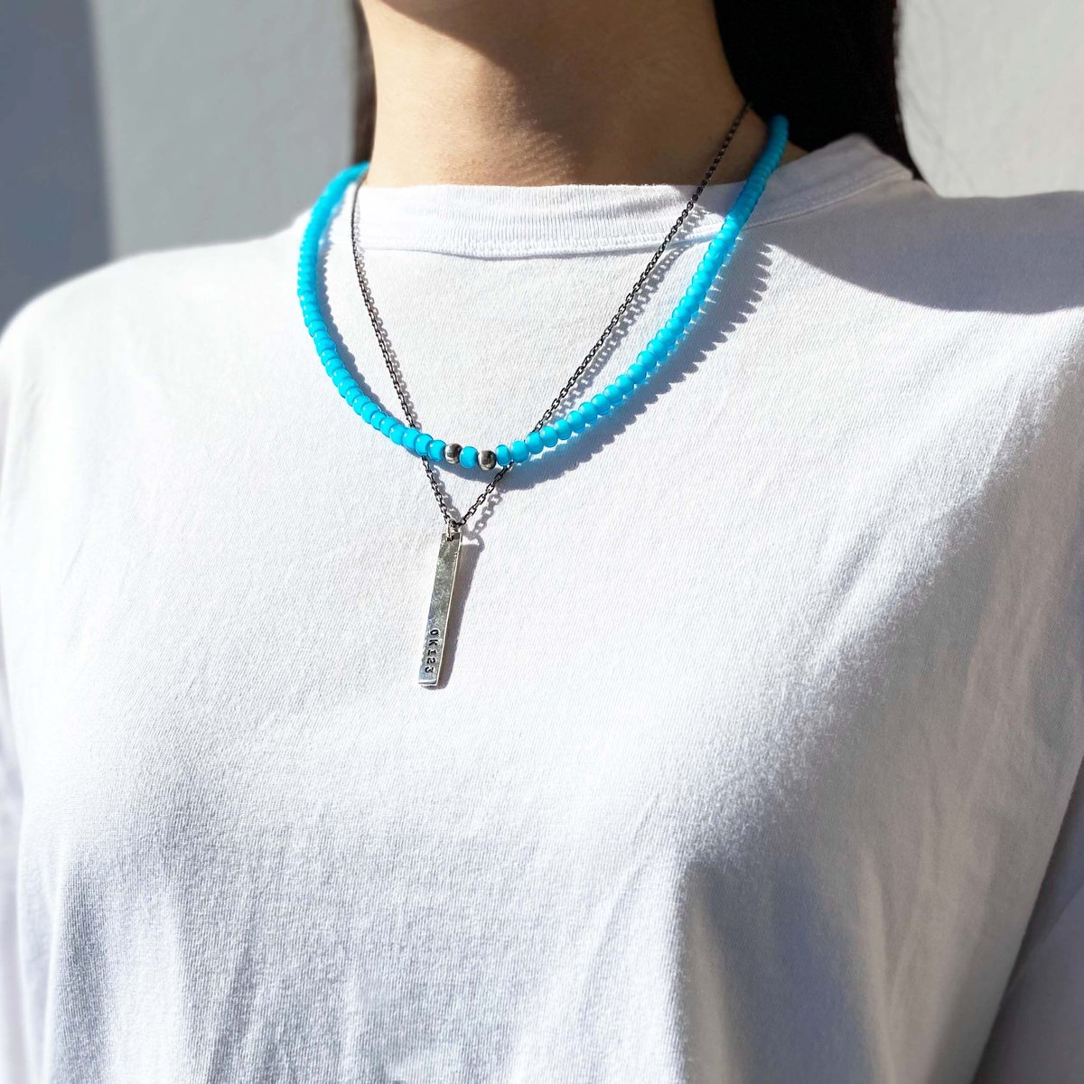 Glass Beads Necklace by OK123! green | SHOP OK123