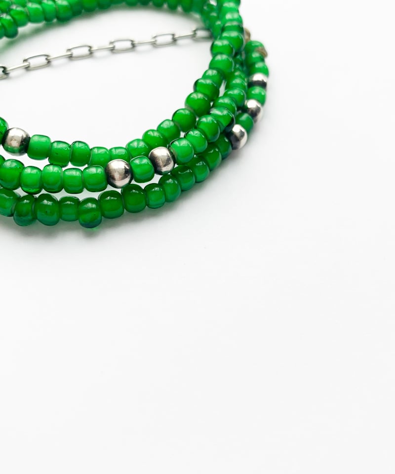 Glass Beads Necklace by OK123! green | SHOP OK123
