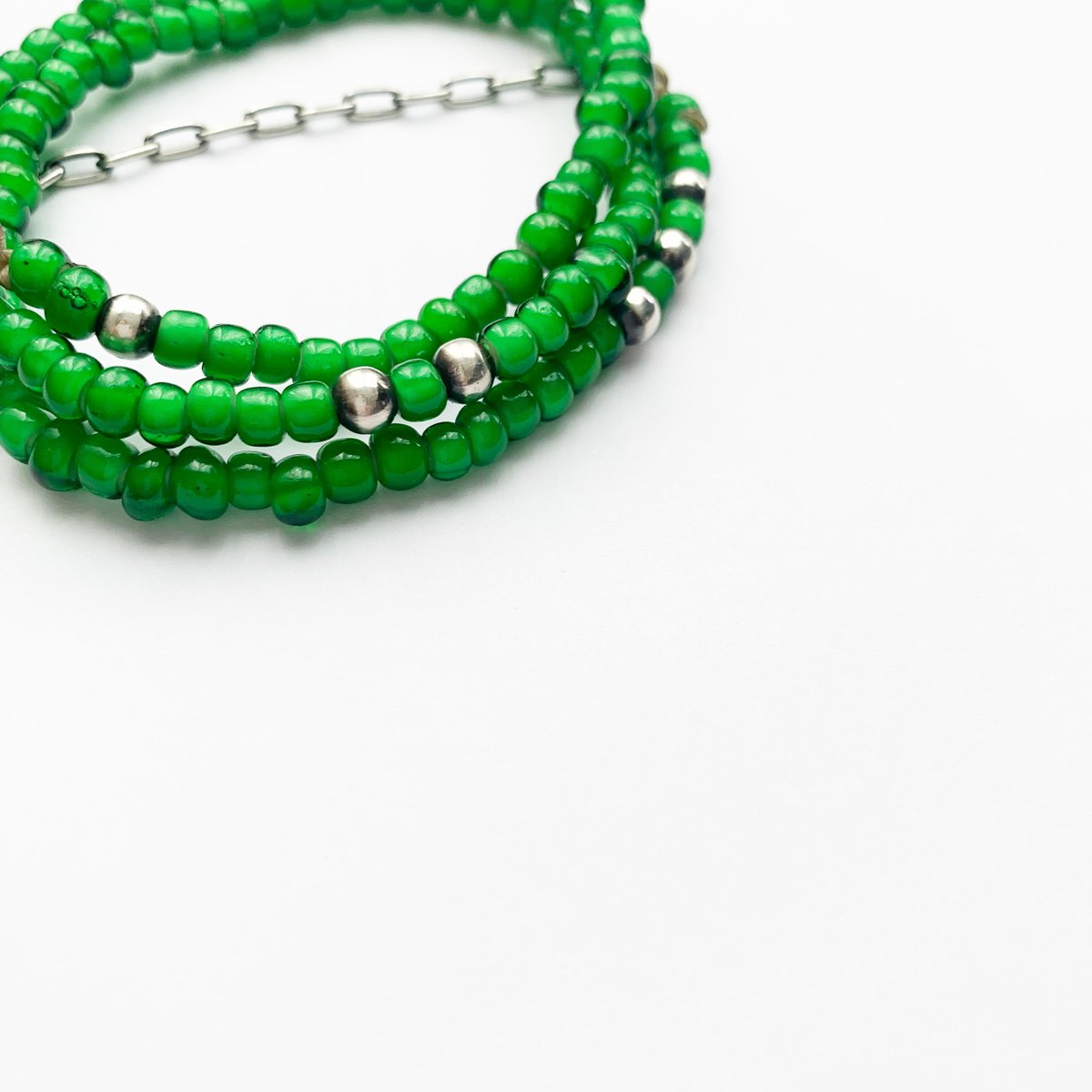 Glass Beads Necklace by OK123! green | SHOP OK123